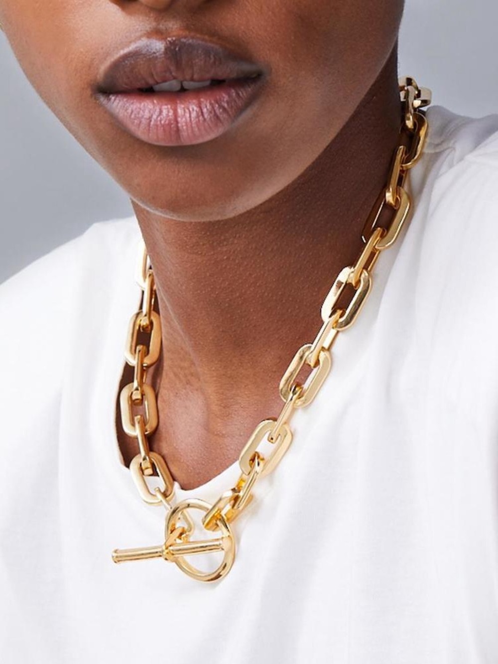 JENNY BIRD Chain Necklace 14k Gold Chunky Link Toggle NWOT